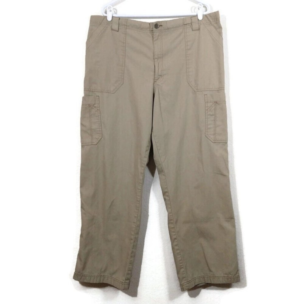 Carhartt Men's Ripstop Multi Cargo Scrub Pants Drawstring Brown Size 2XL
